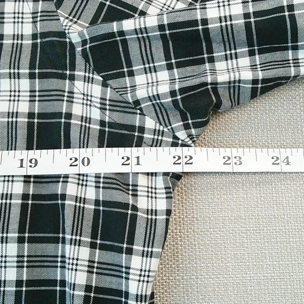 Polo Ralph Lauren Button Down Shirt Mens Medium Black White Plaid Long Sleeve